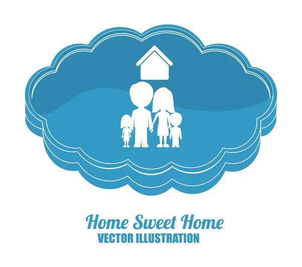 Sweet home design, vector illustration. — Stock Vector