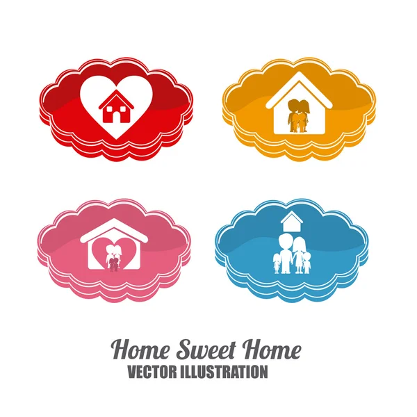 Design de casa doce, ilustração vetorial . — Vetor de Stock
