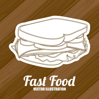 Fast food tasarımı, vektör çizimi.