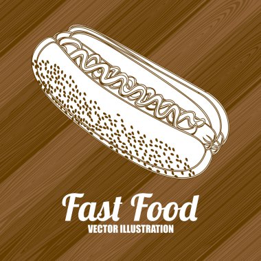 Fast food tasarımı, vektör çizimi.