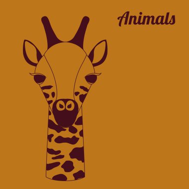 Hayvan tasarımı, vektör çizim.