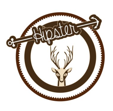 Hipster hayvan tasarımı, vektör çizim.