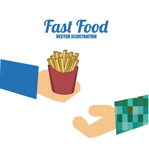 Diseño de comida rápida, ilustración vectorial . — Vector de stock