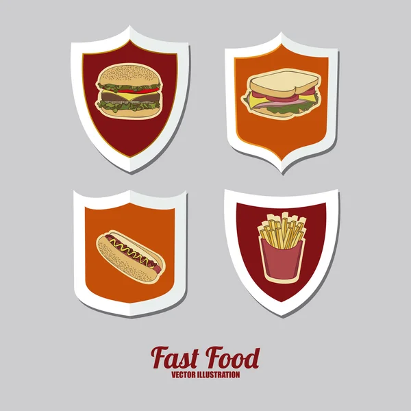 Fast Food design, ilustração vetorial . — Vetor de Stock