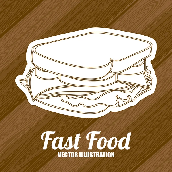 Fast food design, illustrazione vettoriale. — Vettoriale Stock