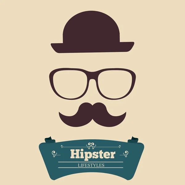 Desain hipster, ilustrasi vektor . - Stok Vektor