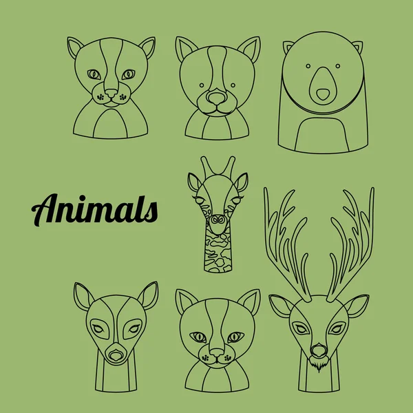 Animals design, vector illustration. — Stock Vector