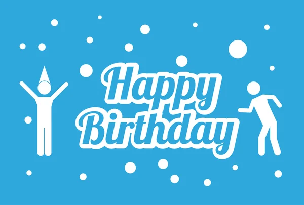 Happy birthday design, vector illustration. — Stock Vector