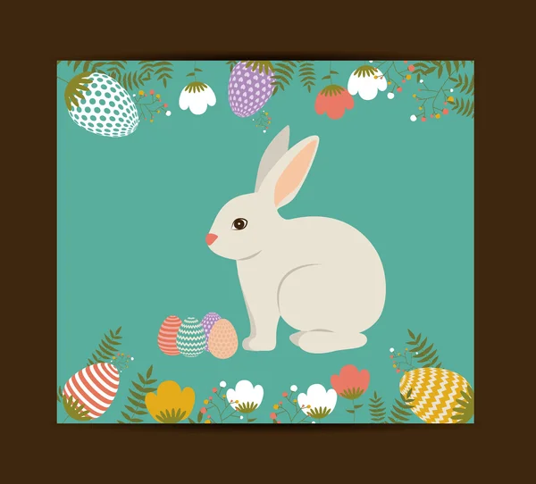 Feliz diseño de la tarjeta de Pascua, ilustración vectorial . — Archivo Imágenes Vectoriales