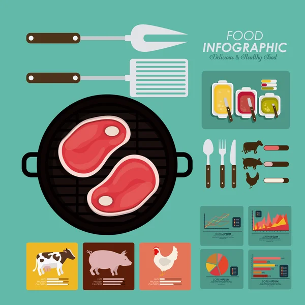Food infographic design — Stock Vector