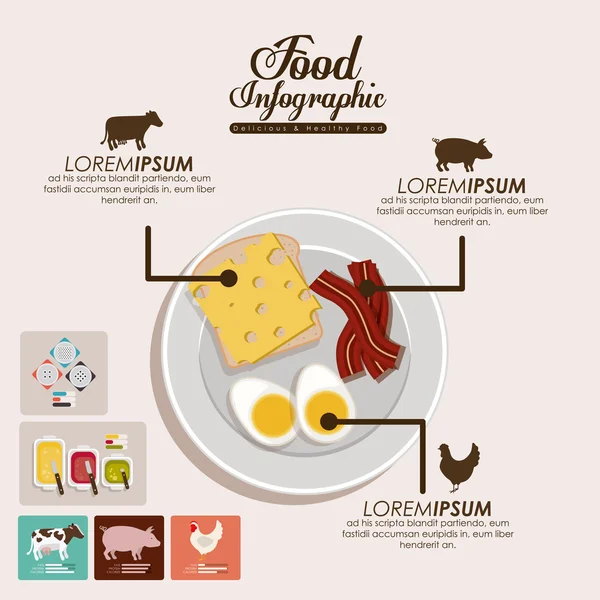 Food infographic design — Stock Vector