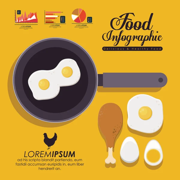 Diseño infográfico de alimentos — Archivo Imágenes Vectoriales