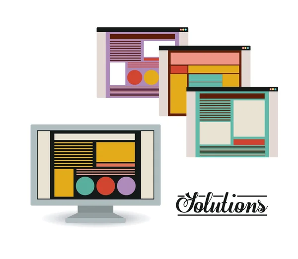 Solutions design — Stock Vector