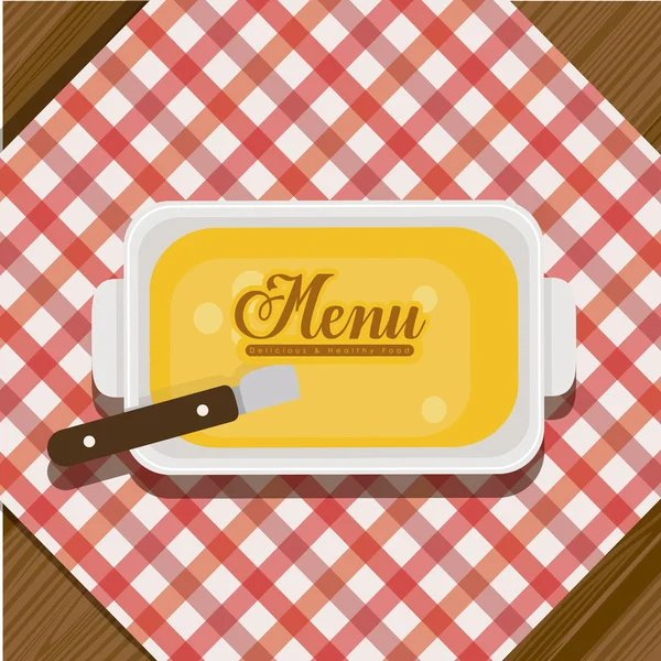 Menú y diseño de alimentos — Vector de stock