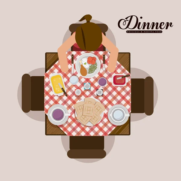 菜单和食品设计 — 图库矢量图片