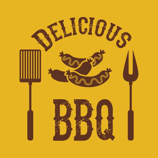 Diseño de barbacoa — Vector de stock