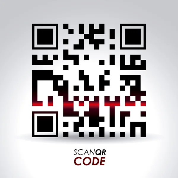 Ontwerp van de Qr Code scannen — Stockvector