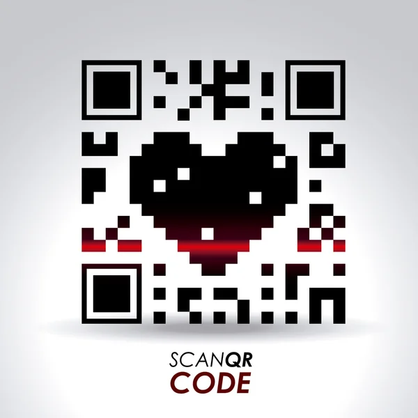 Ontwerp van de Qr Code scannen — Stockvector