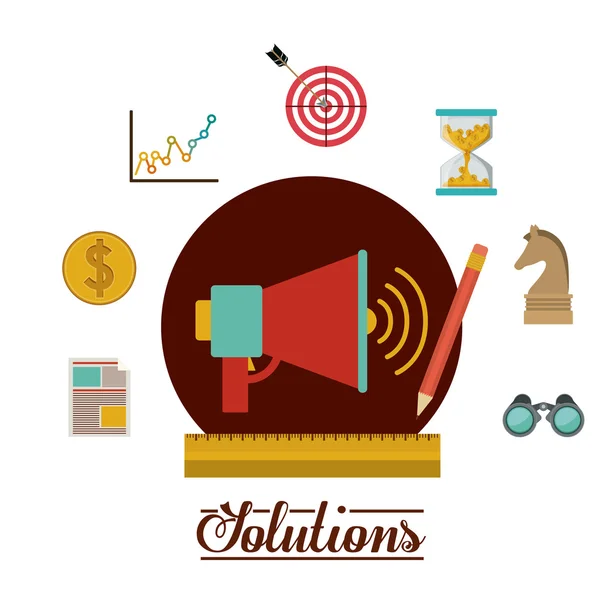 Solution icons design — Stock Vector