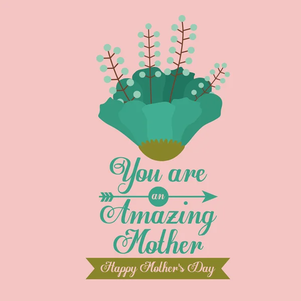 Happy Mothers design giorno — Vettoriale Stock