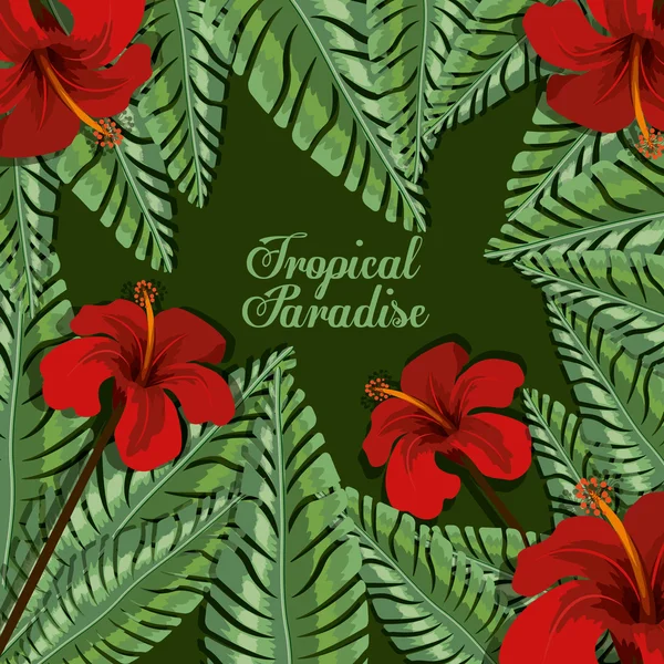 Tropikal çiçek tasarım