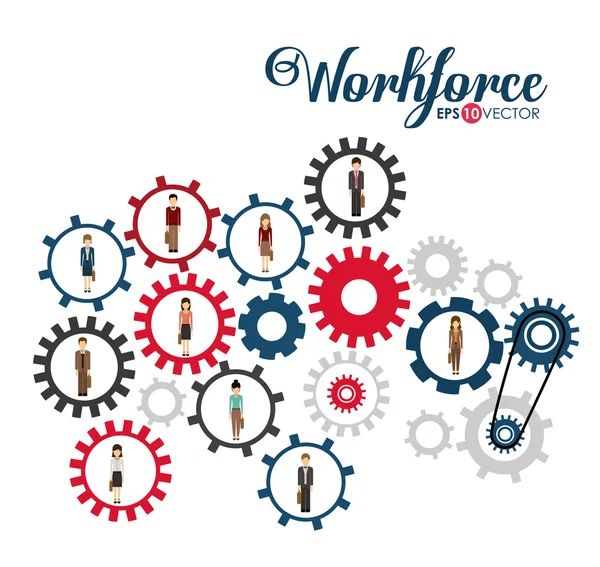 Business and Workforce design — Stock Vector