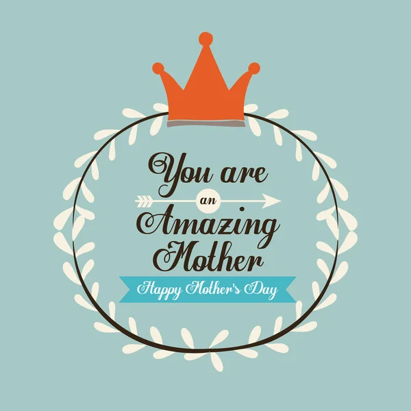 Happy mödrar dag design Royaltyfria Stockvektorer