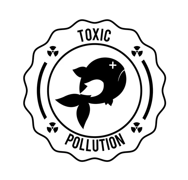 Disegno tossico e inquinante — Vettoriale Stock