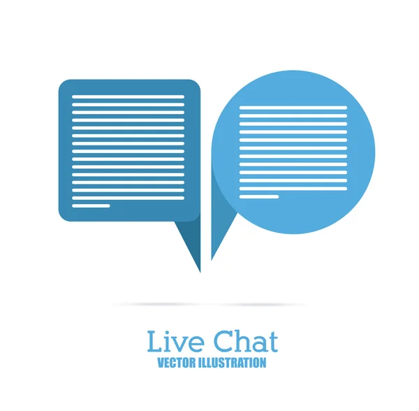 Chat en vivo diseño — Archivo Imágenes Vectoriales