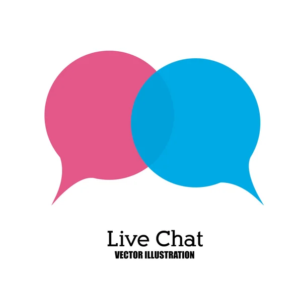 Conception Live Chat — Image vectorielle