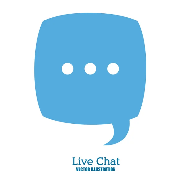 Live-Chat-Gestaltung — Stockvektor