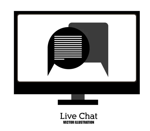 Chat en vivo diseño — Archivo Imágenes Vectoriales