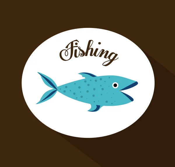 Fishing club design — Stock vektor