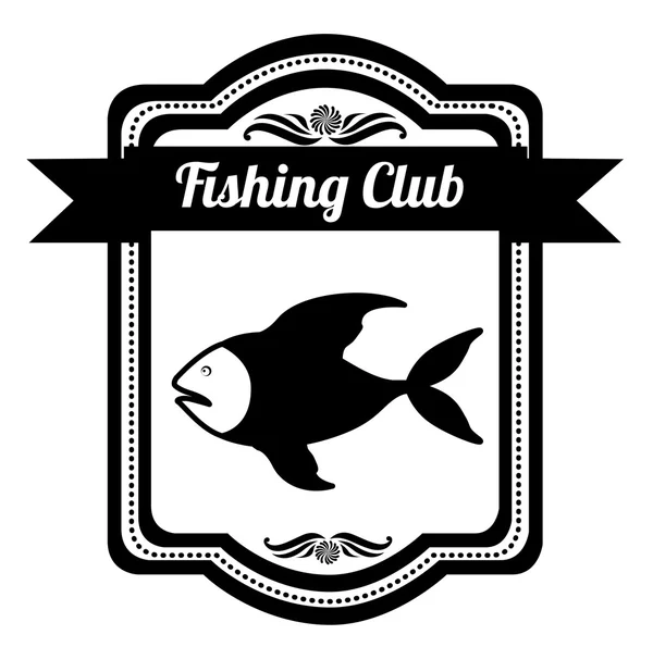 Fishing club design — Stock vektor