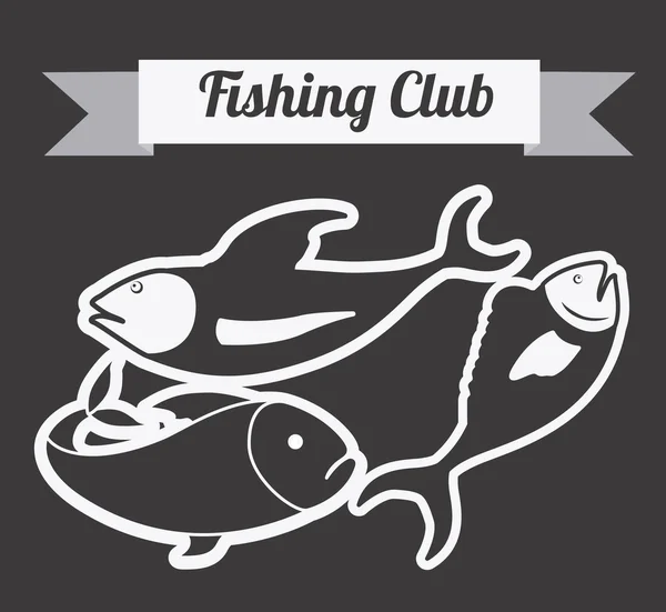 Fishing club design — Stock vektor