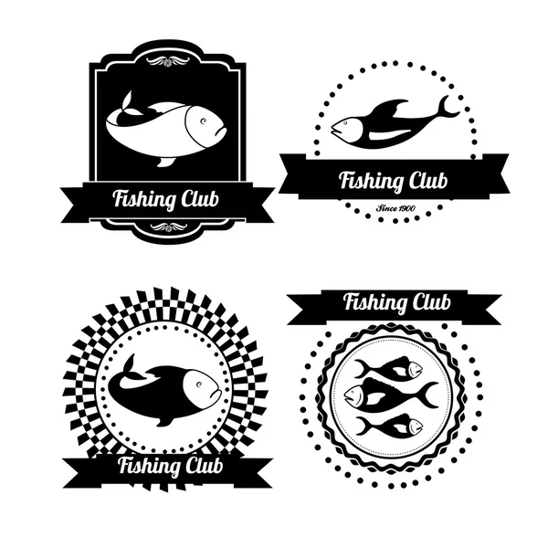 Projeto do clube de pesca — Vetor de Stock
