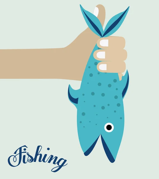 Diseño del club de pesca — Vector de stock