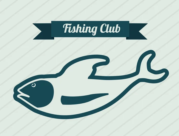 Fishing club design — Stock Vector
