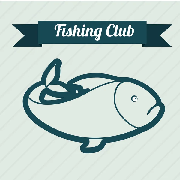 Fishing club design — Stock vektor