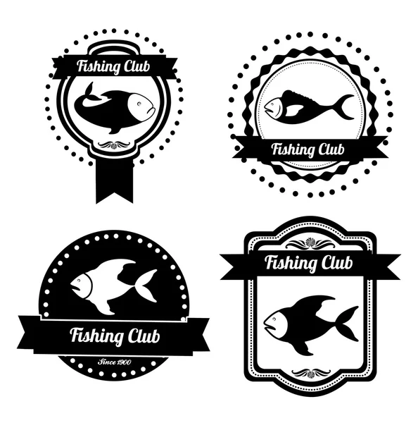 Fishing club design — Stock vektor