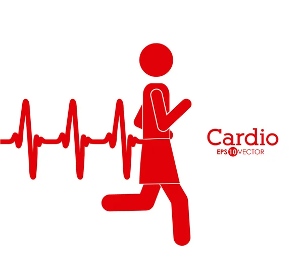 Desenho da cardiologia —  Vetores de Stock