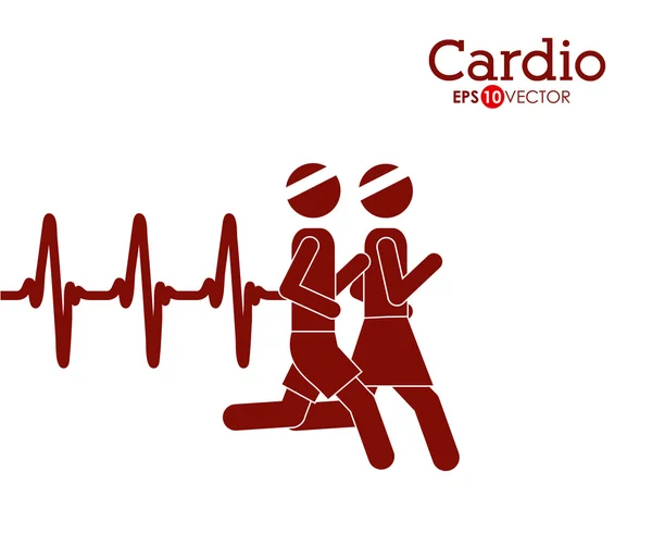 Desenho da cardiologia — Vetor de Stock