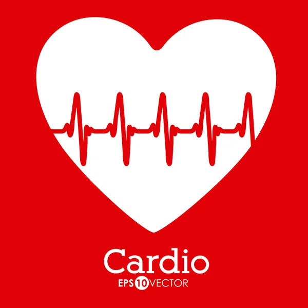 Desenho da cardiologia — Vetor de Stock