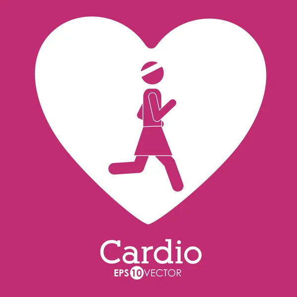 Desenho da cardiologia — Vetor de Stock