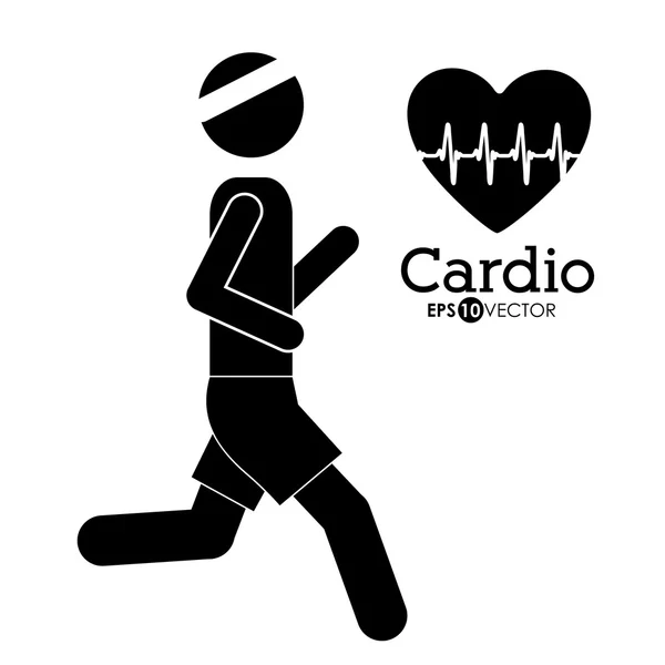 Desenho da cardiologia — Vetor de Stock