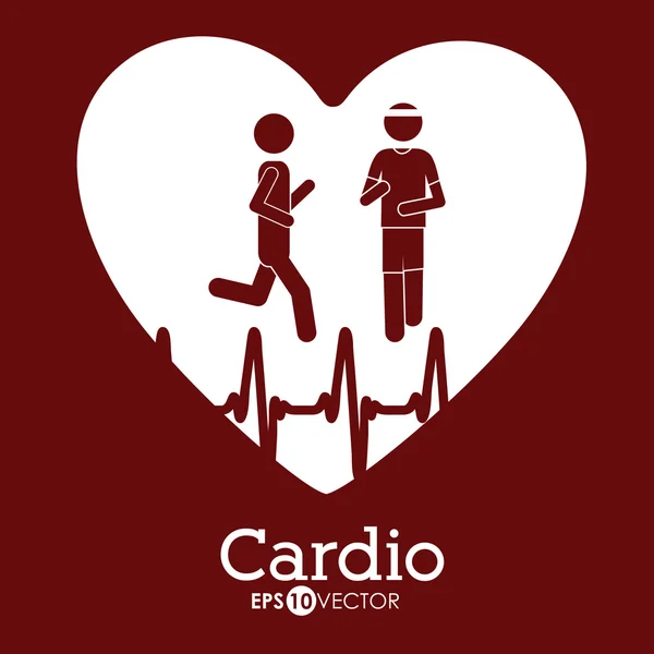 Desenho da cardiologia — Vetor de Stock