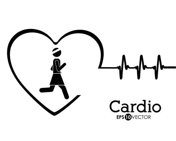 Diseño de cardiología — Vector de stock