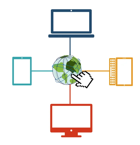 インターネットの設計 — ストックベクタ