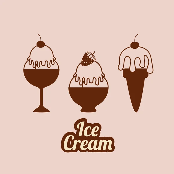 Diseño de helado — Archivo Imágenes Vectoriales