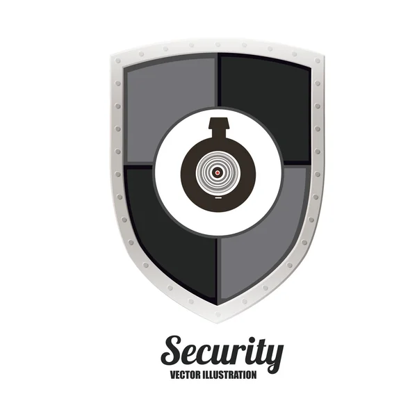 Diseño de seguridad y seguridad — Vector de stock